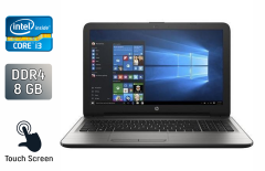Ноутбук HP 15-ay041wm / 15.6" (1366x768) TN Touch / Intel Core i3-6100U (2 (4) ядра по 2.3 GHz) / 8 GB DDR4 / 180 GB SSD / Intel HD Graphics 520 / WebCam / Windows 10