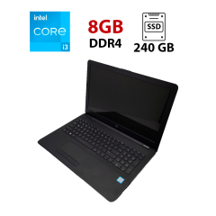 Ноутбук HP 15B / 15.6" (1366x768) TN / Intel Core i3-6006U (2 (4) ядра по 2.0 GHz) / 8 GB DDR4 / 240 GB SSD / Intel HD Graphics 520 / WebCam