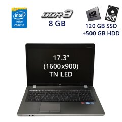 Ноутбук HP ProBook 4730s / 17.3" (1600x900) TN LED / Intel Core i5-2450M (2 (4) ядра по 2.5 - 3.1 GHz) / 8 GB DDR3 / 120 GB SSD+500 GB HDD / AMD Radeon HD 6490M, 512 MB GDDR5, 64-bit / WebCam / HDMI / DVD-RW