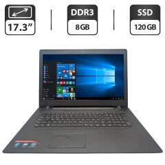 Ноутбук Lenovo IdeaPad 110-17 / 17.3" (1600x900) TN / AMD A8-7410 (4 ядра по 2.2 - 2.5 GHz) / 8 GB DDR3 / 120 GB SSD / AMD Radeon R5 Graphics / WebCam / DVD-ROM