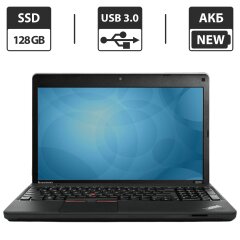 Ноутбук Lenovo ThinkPad Edge E530 / 15.6" (1366x768) TN / Intel Core i3-2350M (2 (4) ядра по 2.3 GHz) / 4 GB DDR3 / 120 GB SSD / Intel HD Graphics 3000 / WebCam / DVD-ROM / АКБ NEW