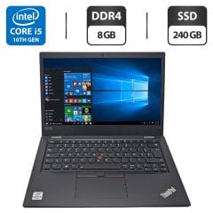 Ноутбук Lenovo ThinkPad L13 / 13.3" (1920x1080) IPS / Intel Core i5-10210U (4 (8) ядра по 1.6 - 4.2 GHz) / 8 GB DDR4 / 240 GB SSD / Intel UHD Graphics / WebCam