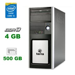 ПК TERRA Tower / Intel Core i5-2400 (4 ядра по 3.1 - 3.4 GHz) / 4 GB DDR3 / 500 GB HDD /  Intel HD Graphics 2000 / DVD-ROM 