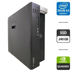 Рабочая станция Б-класс Dell Precision T5810 Workstation Tower / Intel Xeon E5-2697 v3 (14 (28) ядер по 2.6 - 3.5 GHz) / 32 GB DDR4 / 240 GB SSD / nVidia Quadro K2200, 4 GB GDDR5, 128-bit / DVD-ROM / 685W