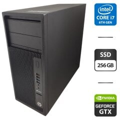 Рабочая станция HP Z240 Workstation Tower / Intel Core i7-6700 (4 (8) ядра по 3.4 - 4.0 GHz) / 16 GB DDR4 / 256 GB SSD / nVidia GeForce GTX 1650, 4 GB GDDR6, 128-bit / DVD-ROM