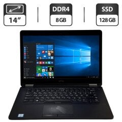 Ультрабук Б-клас Dell Latitude E7470 / 14" (1366x768) TN / Intel Core i5-6300U (2 (4) ядра по 2.4 - 3.0 GHz) / 8 GB DDR4 / 128 GB SSD / Intel HD Graphics 520 / WebCam / Windows 10 Pro