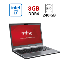 Ультрабук Fujitsu LifeBook E756 / 15.6" (1920x1080) IPS / Intel Core i7-6500U (2 (4) ядра по 2.5 - 3.1 GHz) / 8 GB DDR4 / 240 GB SSD / Intel HD Graphics 520 / WebCam