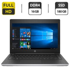 Ультрабук HP ProBook 430 G5 / 13.3" (1920x1080) IPS / Intel Core i5-8250U (4 (8) ядра по 1.6 - 3.4 GHz) / 16 GB DDR4 / 180 GB SSD / Intel UHD Graphics 620 / WebCam / HDMI