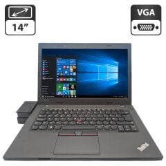 Ультрабук Lenovo ThinkPad L460 / 14" (1366x768) TN / Intel Pentium 4405U (2 (4) ядра по 2.1 GHz) / 8 GB DDR3 / 500 GB HDD / Intel HD Graphics 510 / WebCam / Док-станція