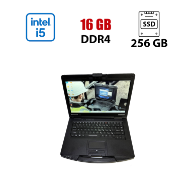 Защищенный ноутбук-трансформер Panasonic Toughbook CF-54 / 14" (1920x1080) TN / Intel Core i5-6300U (2 (4) ядра по 2.4 - 3.0 GHz) / 16 GB DDR3 / 256 GB SSD / Intel HD Graphics 520 / WebCam