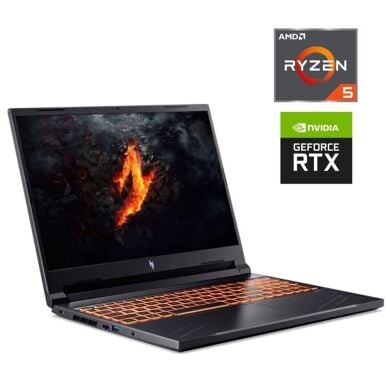 Игровой ноутбук Acer Nitro V16 ANV16-41-R12R / 16" (1920x1200) IPS / AMD Ryzen 5 8645HS (6 (12) ядер по 4.3 - 5.0 GHz) / 32 GB DDR5 / 960 GB SSD / nVidia GeForce RTX 4060, 8 GB GDDR6, 128-bit / WebCam