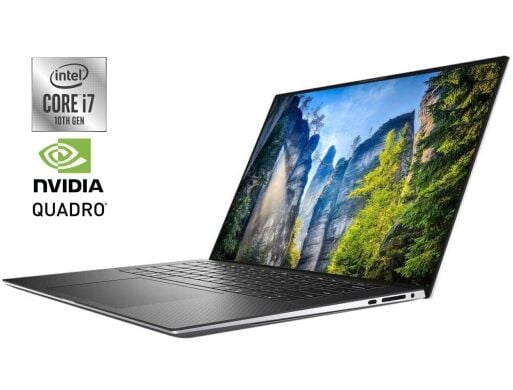 Мобільна робоча станція Dell Precision 5550 / 15.6" (1920x1200) IPS / Intel Core i7-10850H (6 (12) ядра по 2.7 - 5.1 GHz) / 32 GB DDR4 / 512 GB SSD / nVidia Quadro T1000, 4 GB GDDR5, 128-bit / WebCam