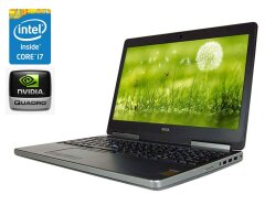 Мобільна робоча станція Dell Precision 7510 / 15.6" (1920x1080) IPS / Intel Core i7-6820HQ (4 (8) ядра по 2.7 - 3.6 GHz) / 16 GB DDR4 / 128 GB SSD M.2 + 750 GB HDD / nVidia Quadro M1000M, 2 GB GDDR5, 128-bit / WebCam