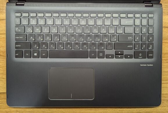 Ноутбук-трансформер Asus Q535U / 15.6" (3840x2160) IPS Touch / Intel Core i7-8550U (4 (8) ядра по 1.8 - 4.0 GHz) / 16 GB DDR4 / 256 GB SSD + 2000 GB HDD / nVidia Geforce GTX 1050, 4 GB GDDR5, 128-bit / WebCam / Windows 10