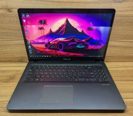 Ноутбук-трансформер Asus Q535U / 15.6" (3840x2160) IPS Touch / Intel Core i7-8550U (4 (8) ядра по 1.8 - 4.0 GHz) / 16 GB DDR4 / 256 GB SSD + 2000 GB HDD / nVidia Geforce GTX 1050, 4 GB GDDR5, 128-bit / WebCam / Windows 10