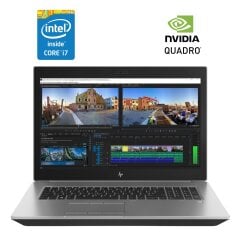 Мобільна робоча станція Б-клас HP ZBook 17 G5 / 17.3" (1920x1080) IPS / Intel Core i7-8850H (6 (12) ядра по 2.6 - 4.3 GHz) / 32 GB DDR4 / 512 GB SSD NVMe / nVidia Quadro P3200, 6 GB GDDR5, 192-bit / WebCam / Win 11 Pro