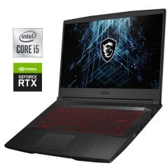 Ігровий ноутбук MSI GF65 Thin 10UE / 15.6" (1920x1080) IPS / Intel Core i5-10500H (6 (12) ядер по 2.5 - 4.5 GHz) / 8 GB DDR4 / 256 GB SSD NVMe / nVidia GeForce RTX 3060, 6 GB GDDR6, 192-bit / WebCam