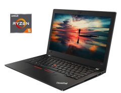 Нетбук Lenovo ThinkPad A285 / 12.5" (1366x768) TN / AMD Ryzen 5 PRO 2500U (4 (8) ядра по 2.0 - 3.6 GHz) / 8 GB DDR4 / 256 GB SSD / AMD Radeon Vega 8 / WebCam / Win 10 Pro
