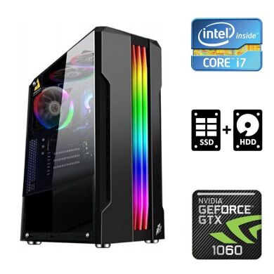 Ігровий ПК / Intel Core i7-3770 (4 (8) ядра по 3.4 - 3.9 GHz) / 8 GB DDR3 / 120 GB SSD + 500 GB HDD / nVidia GeForce GTX 1060, 6 GB GDDR5, 192-bit