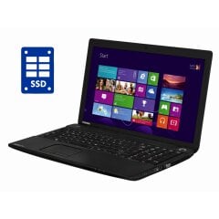 Ноутбук Б-клас Toshiba Satellite C50-A-1JM / 15.6" (1366x768) TN / Intel Celeron N2840 (2 ядра по 2.16 - 2.58 GHz) / 4 GB DDR3 / 128 GB SSD / Intel HD Graphics / WebCam / DVD-RW