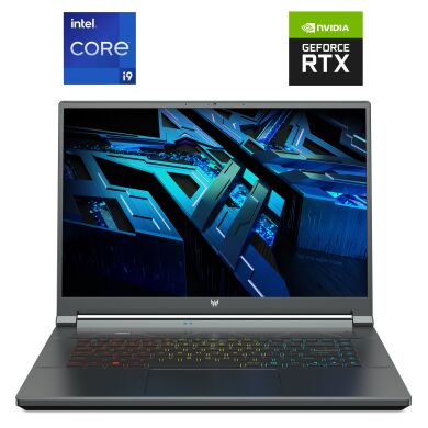 Ігровий ноутбук Б-клас Acer Predator Triton 500 SE PT516-52s / 16" (2560x1600) IPS / Intel Core i9-12900H (14 (20) ядер по 2.5 - 5.0 GHz) / 32 GB DDR5 / 1000 GB SSD NVMe / nVidia GeForce RTX 3080 Ti, 16 GB GDDR6, 256-bit / WebCam