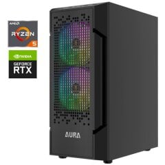 Игровой ПК Gamdias AURA GC7 Black Tower / AMD Ryzen 5 7500F (6 (12) ядер по 3.7 - 5.0 GHz) / 32 GB DDR5 / 1000 GB SSD M.2 / nVidia GeForce RTX 5060, 8 GB GDDR7, 128-bit / 850W