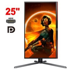 Монитор AOC 25G3ZM / 25" (1920x1080) IPS / 2x HDMI, 1x DP, 1x Audio / VESA 100x100 / Pivot
