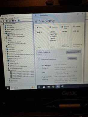 Защищенный ноутбук-трансформер Getac V110 G2 / 11.6" (1366x768) IPS Touch / Intel Core i7-5500U (2 (4) ядра по 2.4 - 3.0 GHz) / 8 GB DDR3 / 128 GB SSD + 128 GB SSD / Intel HD Graphics 5500 / WebCam / Win 10 Pro / Две батареи + стилус