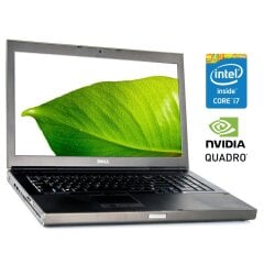 Мобильная рабочая станция Dell Precision M6800 / 17.3" (1920x1080) TN / Intel Core i7-4710MQ (4 (8) ядра по 2.5 - 3.5 GHz) / 16 GB DDR3 / 256 GB SSD / nVidia Quadro K3100M, 4 GB GDDR5, 256-bit / WebCam / DVD-ROM
