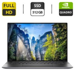 Мобільна робоча станція Dell Precision 5550 / 15.6" (1920x1200) IPS / Intel Core i7-10750H (6 (12) ядер по 2.6 - 5.0 GHz) / 32 GB DDR4 / 512 GB SSD / nVidia Quadro T1000, 4 GB GDDR6, 128-bit / WebCam