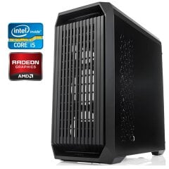 Игровой ПК Vinga Cobalt Tower / Intel Core i5-9400 (6 ядер по 2.9 - 4.1 GHz) / 16 GB DDR4 / 256 GB SSD + 1000 GB HDD / AMD Radeon RX 480, 8 GB GDDR5, 256-bit / 600W