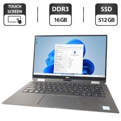 Ноутбук-трансформер Dell XPS 13 9365 / 13.3" (3200x1800) IPS Touch / Intel Core i7-7Y75 (2 (4) ядра по 1.3 - 3.6 GHz) / 16 GB DDR3 / 512 GB SSD M.2 / Intel HD Graphics 615 / WebCam