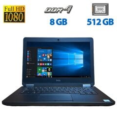 Нетбук Dell Latitude 12 E5270 / 12.5" (1920x1080) IPS / Intel Core i5-6300U (2 (4) ядра по 2.4 - 3.0 GHz) / 8 GB DDR4 / 512 GB SSD / Intel HD Graphics 520 / WebCam