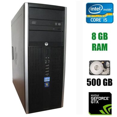 Игровой ПК HP Compaq 8300 Pro Tower / Intel Core i5-3570 (4 ядра по 3.4 - 3.8GHz) / 8 GB DDR3 / 500 GB HDD / nVidia GeForce GTX 750 Ti, 2 GB GDDR5, 128-bit