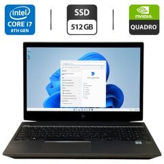Мобільна робоча станція HP ZBook 15v G5 / 15.6" (1920x1080) IPS / Intel Core i7-8850H (6 (12) ядер по 2.6 - 4.3 GHz) / 32 GB DDR4 / 512 GB SSD / nVidia Quadro P600, 4 GB GDDR5, 128-bit / WebCam / Windows 11 Pro