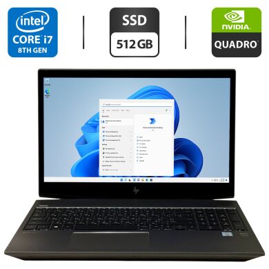 Мобильная рабочая станция HP ZBook 15v G5 / 15.6" (1920x1080) IPS / Intel Core i7-8850H (6 (12) ядер по 2.6 - 4.3 GHz) / 32 GB DDR4 / 512 GB SSD / nVidia Quadro P600, 4 GB GDDR5, 128-bit / WebCam / Windows 11 Pro