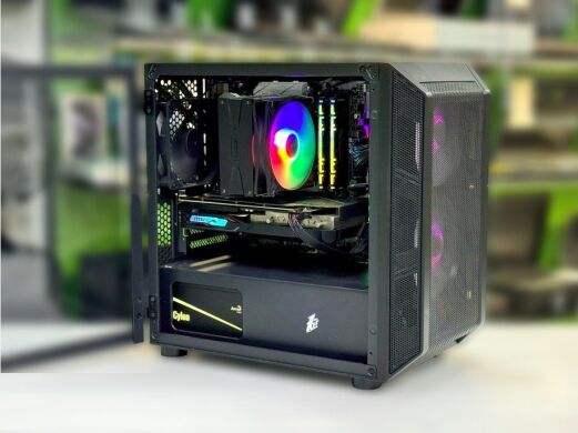 Ігровий ПК 1stPlayer D3-3F2-Plus Tower / Intel Core i3-10100F (4 (8) ядра по 3.6 - 4.3 GHz) / 16 GB DDR4 / 512 GB SSD / AMD Radeon RX 5500 XT, 8 GB GDDR6, 128-bit / 600W / Win 10