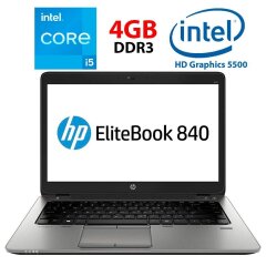 Ультрабук HP EliteBook 840 G2 / 14" (1920x1080) TN / Intel Core i5-5300U (2 (4) ядра по 2.3 - 2.9 GHz) / 8 GB DDR3 / 500 GB HDD / Intel HD Graphics 5500 / WebCam