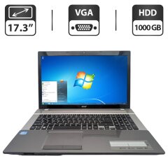 Ноутбук Acer Aspire V3-771 / 17.3" (1600x900) TN / Intel Core i3-2328M (2 (4) ядра по 2.2 GHz) / 6 GB DDR3 / 1000 GB HDD / Intel HD Graphics 3000 / WebCam / DVD-ROM