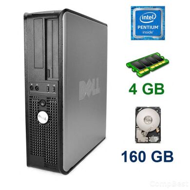 Dell Optiplex 760 Desktop / Intel Pentium E5200 (2 ядра по 2.50 GHz) / 4 GB DDR2 / 160 GB HDD