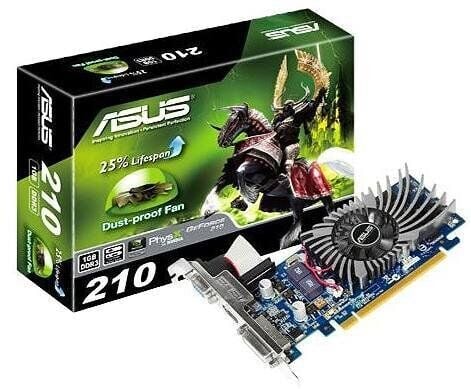 Новая дискретная видеокарта nVidia GeForce 210, 1 GB GDDR3, 64-bit / VGA, DVI, HDMI