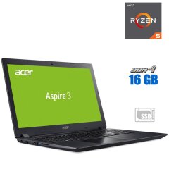 Игровой ноутбук Acer Aspire 3 A315-41G / 15.6" (1920x1080) TN / AMD Ryzen 5 2500U (4 (8) ядра по 2.0 - 3.6 GHz) / 16 GB DDR4 / 240 GB SSD / AMD Radeon 530, 2 GB GDDR5, 64-bit / WebCam 
