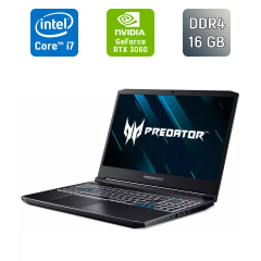 Ігровий ноутбук Б-клас Acer Predator Helios PH315-53 / 15.6" (1920x1080) IPS / Intel Core i7-10750H (6 (12) ядер по 2.6 - 5.0 GHz) / 16 GB DDR4 / 512 GB SSD / nVidia GeForce RTX 3060, 6 GB GDDR6, 192-bit / WebCam / Windows 10