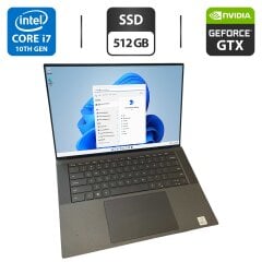 Игровой ноутбук Б-класс Dell XPS 15 9500 / 15.6" (1920x1200) IPS / Intel Core i7-10750H (6 (12) ядра по 2.6 - 5.0 GHz) / 16 GB DDR4 / 512 GB SSD / nVidia GeForce GTX 1650 Ti, 4 GB GDDR6, 128-bit / WebCam