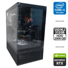 Игровой ПК 1stPlayer Mi7-A Tower / Intel Core i5-9600K (6 ядер по 3.7 - 4.6 GHz) / 16 GB DDR4 / 512 GB SSD M.2 + 2000 GB HDD / nVidia GeForce RTX 2060, 6 GB GDDR6, 192-bit / 500W