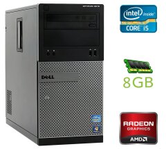 Комп'ютер Dell OptiPlex 3010 Tower / Intel Core i5-3470 (4 ядра по 3.2 -3.6 GHz) / 8 GB DDR3 / no HDD / AMD Radeon HD 7470, 1 GB DDR3, 64 bit / 275W / DVD-ROM / DisplayPort