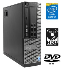 Компьютер Dell OptiPlex 7020 SFF / Intel Core i5-4590 (4 ядра по 3.3 - 3.7 GHz) / 4 GB DDR3 / 500 GB HDD / Intel HD Graphics 4600 / DVD-RW / DisplayPort