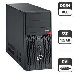 Компьютер Fujitsu Esprimo P556 E85+ Tower / Intel Core i3-6100 (2 (4) ядра по 3.7 GHz) / 8 GB DDR4 / 128 GB SSD / Intel HD Graphics 530 / DVD-ROM / DVI