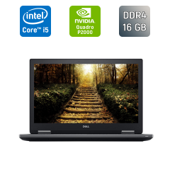 Мобильная рабочая станция Б-класс Dell Precision 7530 / 15.6" (1920x1080) IPS / Intel Core i5-8400H (4 (8) ядра по 2.5 - 4.2 GHz) / 16 GB DDR4 / 512 GB SSD / nVidia Quadro P2000, 4 GB GDDR5, 128-bit / HDMI