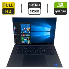 Мобільна робоча станція Dell Precision 5560 / 15.6" (1920x1200) IPS / Intel Core i7-11850H (8 (16) ядер по 2.5 - 4.8 GHz) / 16 GB DDR4 / 512 GB SSD M.2 / nVidia Quadro T1200, 4 GB GDDR6, 128-bit / WebCam